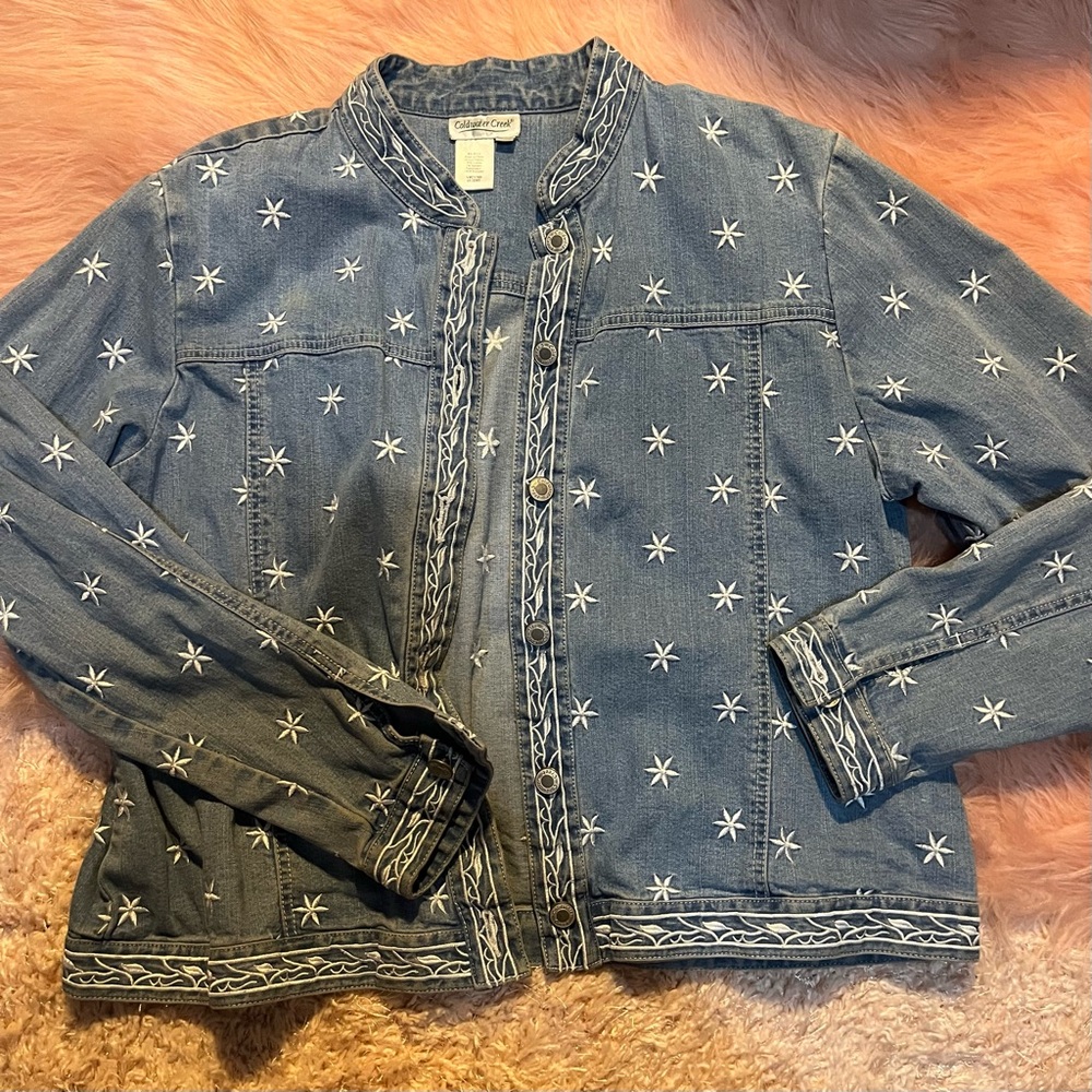 Vintage embroidered denim jacket